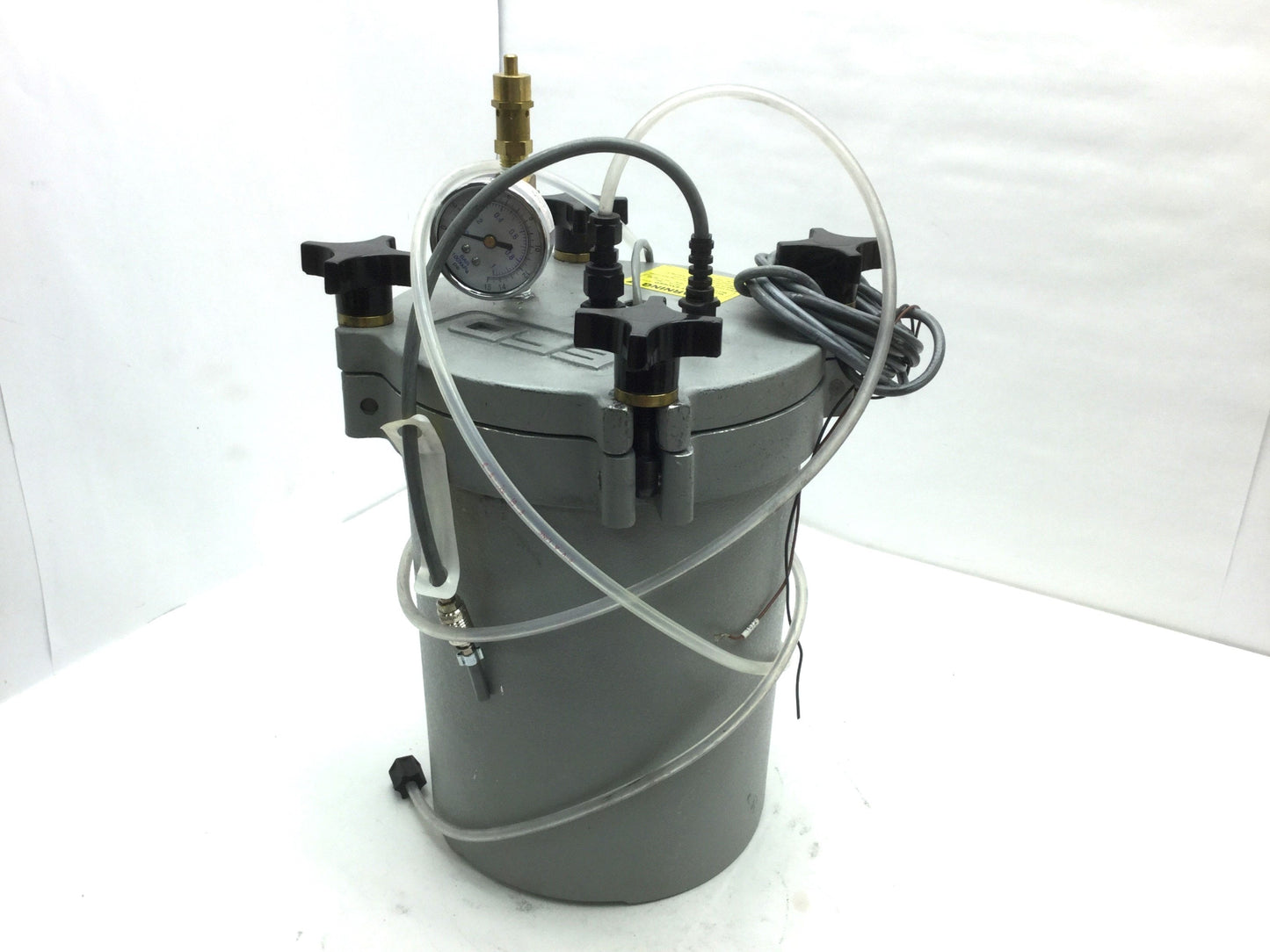 Used Nordson 626DTL-FS High Pressure Fluid Reservoir Aluminum Tank 5L, Gauge