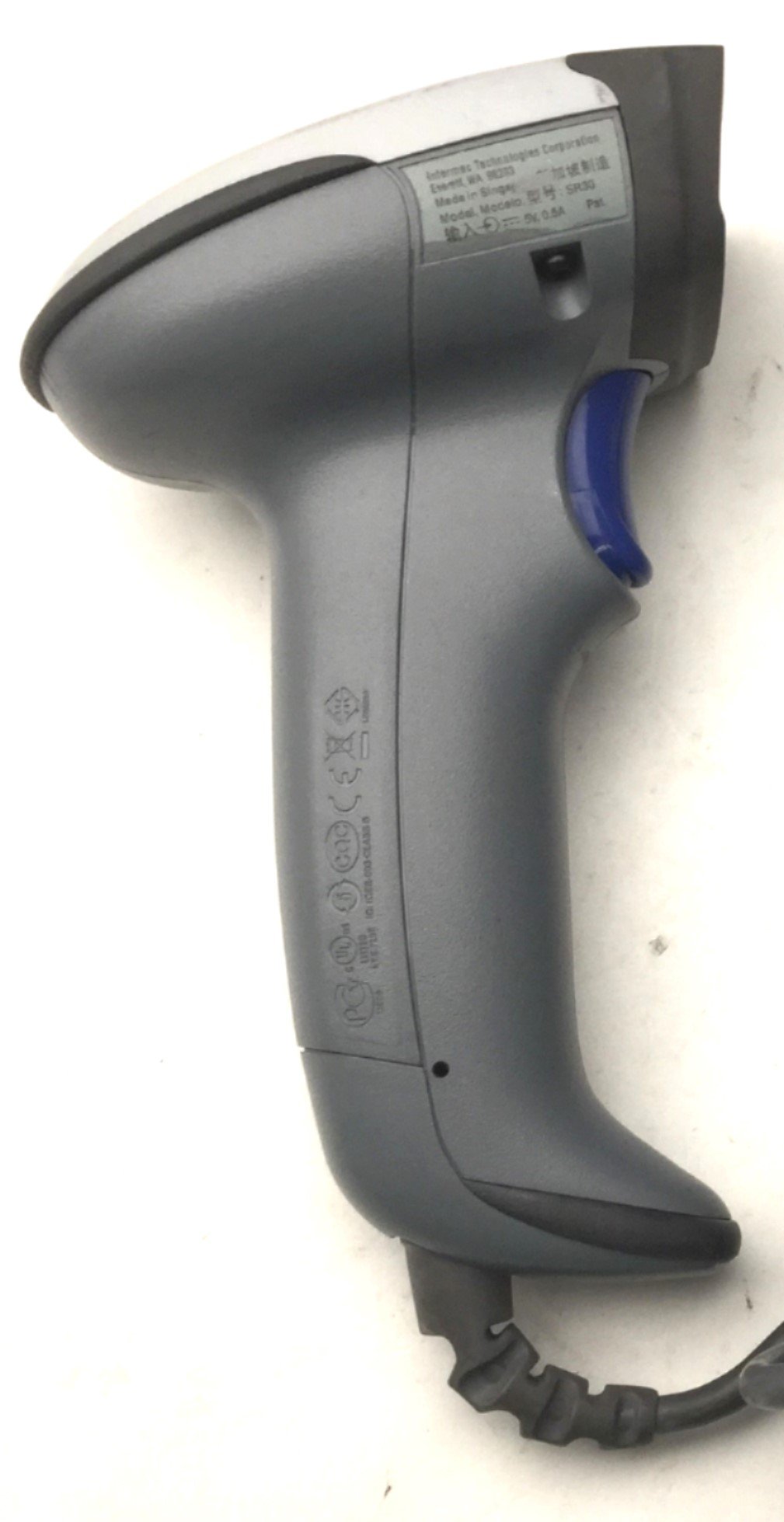 Used Intermec SR30 Handheld Scanner 9-Pin D-Sub,, Voltage: 5VDC, With Power Supply