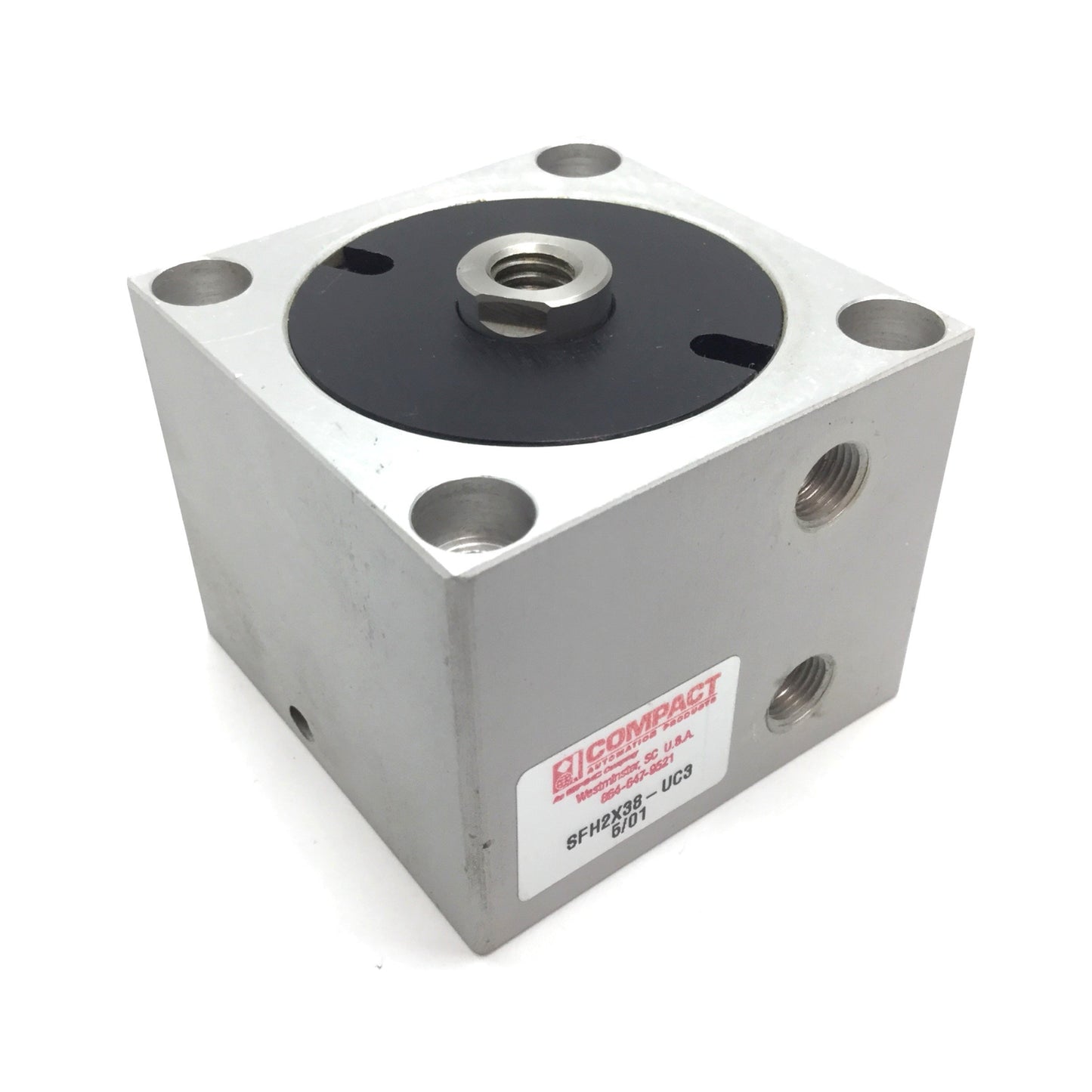 Used Compact SFH2X38-UC3 Pneumatic Cylinder, Bore: 2", Stroke: 3/8", Ports: 1/8" NPT