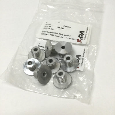 New Lot of 8 FIPA 270.183 Fittings for Bellows Vacuum Suction Cups, G 1/4 Male