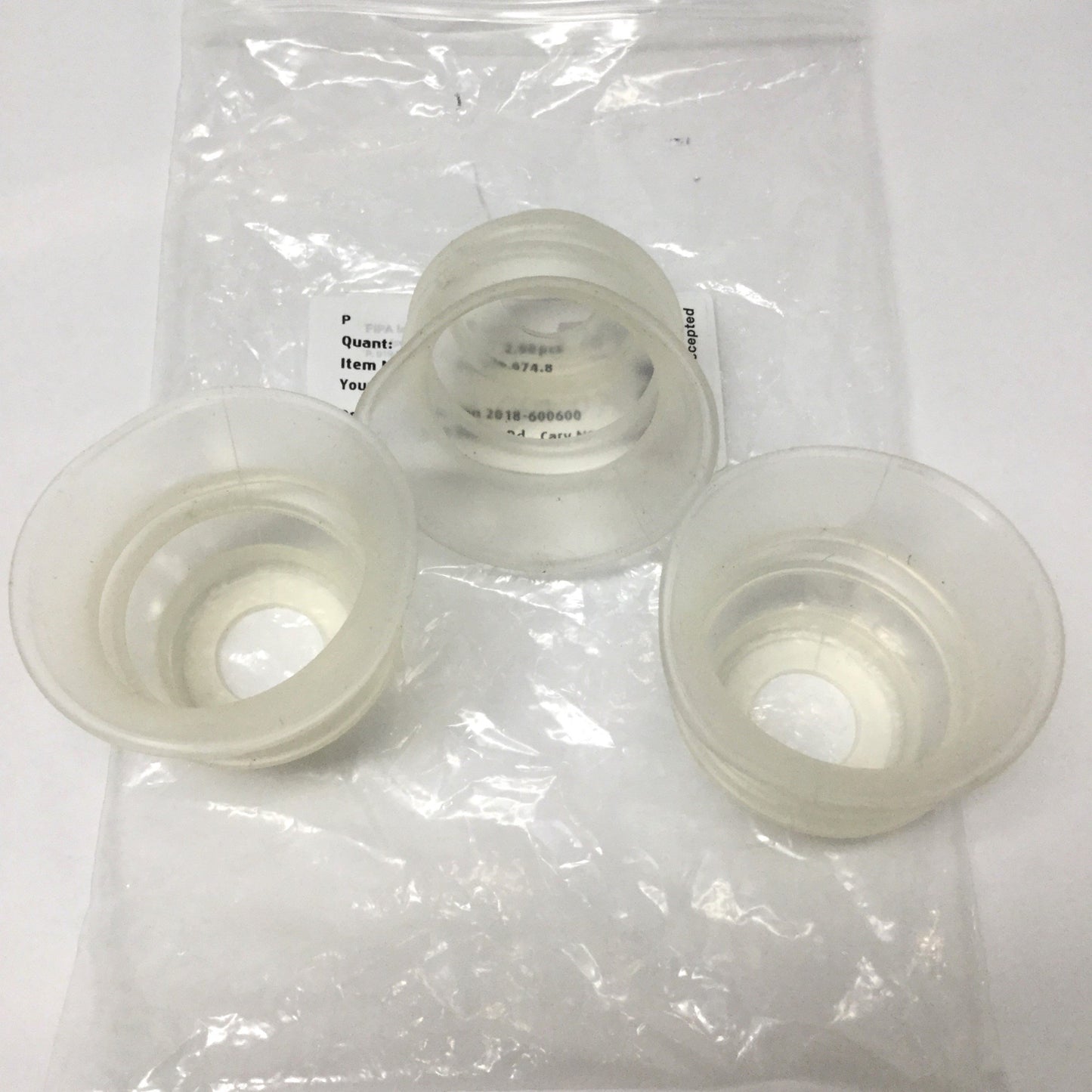 New – Open box Lot of 3 FIPA 21.060.074 Silicone Bellows Vacuum Suction Cups Ø60mm, 12mm Stroke