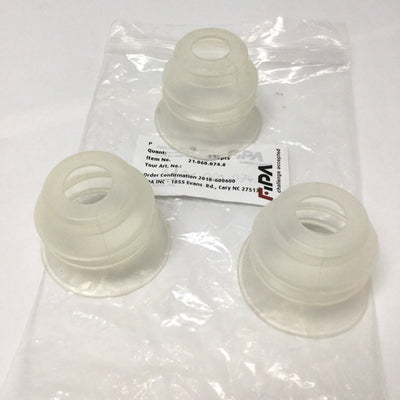 New – Open box Lot of 3 FIPA 21.060.074 Silicone Bellows Vacuum Suction Cups Ø60mm, 12mm Stroke
