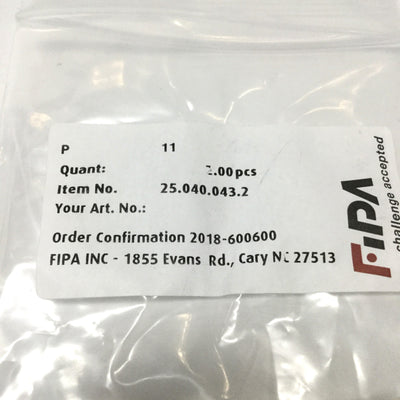 New – Open box Lot of 2 FIPA 25.040.043 Silicone Bellows Vacuum Suction Cups Ø40mm, 24mm Stroke