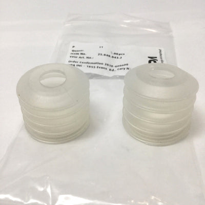 New – Open box Lot of 2 FIPA 25.040.043 Silicone Bellows Vacuum Suction Cups Ø40mm, 24mm Stroke