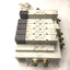 Used Bank of 5 SMC 1x VQ4100-5, 2x VQ4200-5, 1x VQ4300-5, 1x VQ4400-5 Solenoid Valves