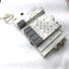 Used Bank of 5 SMC 1x VQ4100-5, 2x VQ4200-5, 1x VQ4300-5, 1x VQ4400-5 Solenoid Valves
