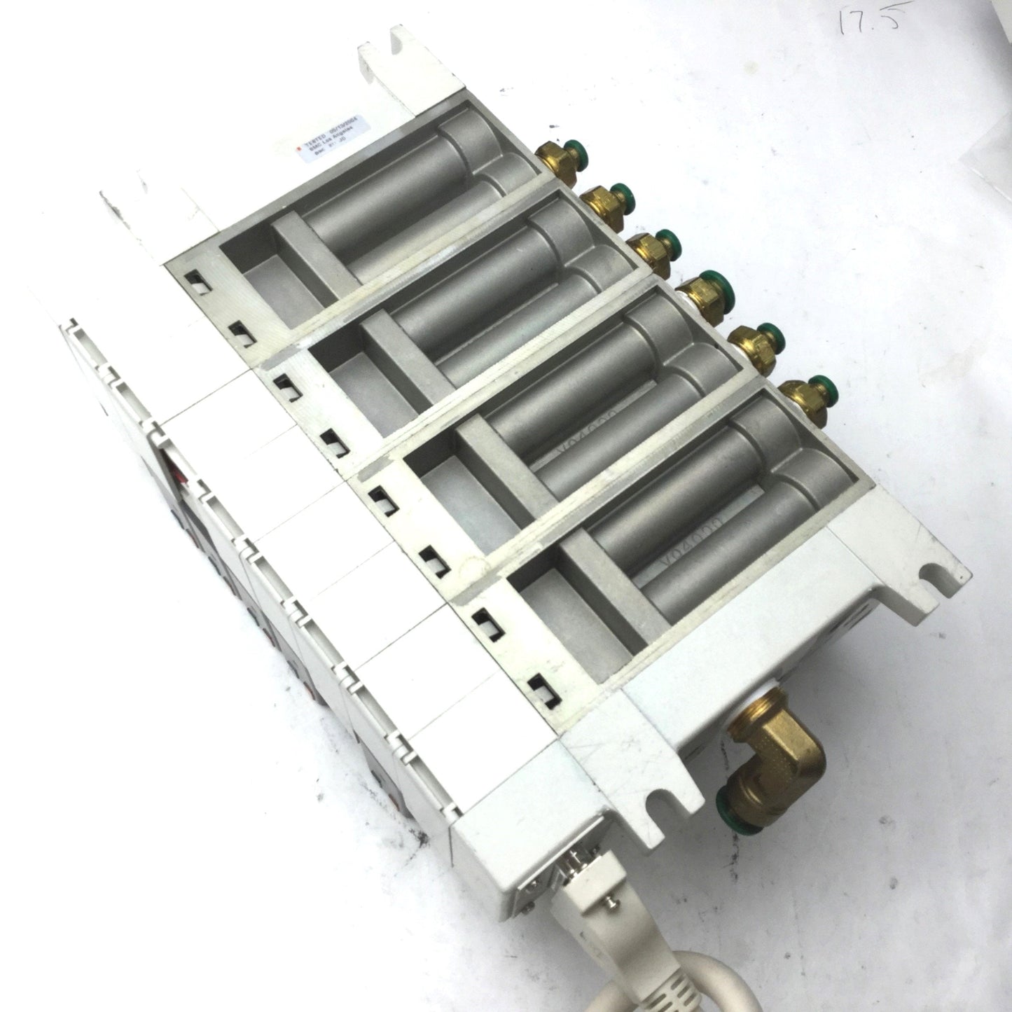 Used Bank of 5 SMC 1x VQ4100-5, 2x VQ4200-5, 1x VQ4300-5, 1x VQ4400-5 Solenoid Valves