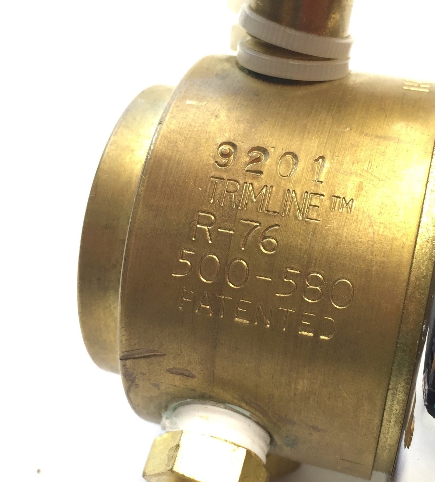 Used L-TEC Trimline R-76-500-580 Brass Compressed Gas Single Stage Regulator 0-500PSI