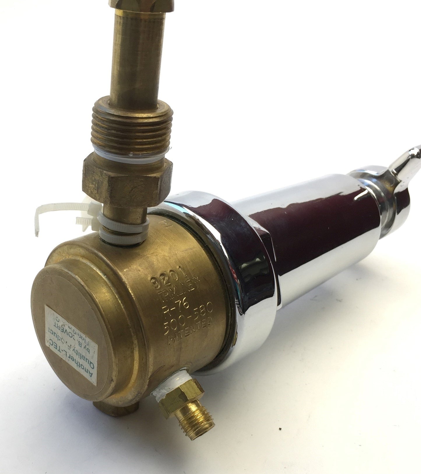 Used L-TEC Trimline R-76-500-580 Brass Compressed Gas Single Stage Regulator 0-500PSI