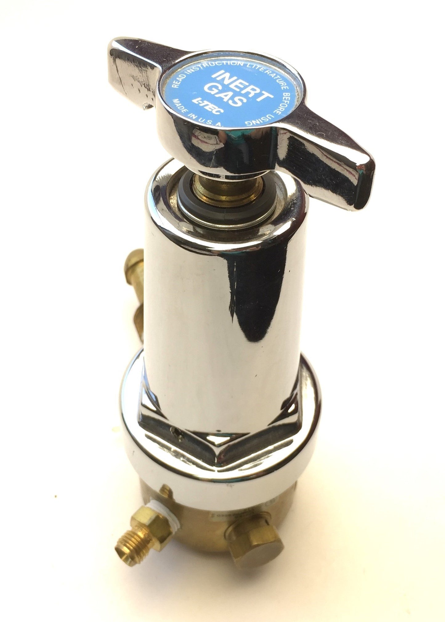 Used L-TEC Trimline R-76-500-580 Brass Compressed Gas Single Stage Regulator 0-500PSI