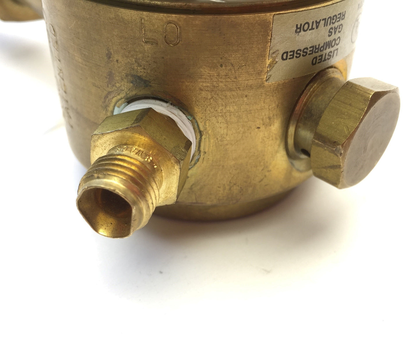 Used L-TEC Trimline R-76-500-580 Brass Compressed Gas Single Stage Regulator 0-500PSI