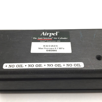 Used Airpel M32D25.0N Anti-Stiction Air Cylinder, Stroke 25mm, Bore 32.5mm, 0.7MPa