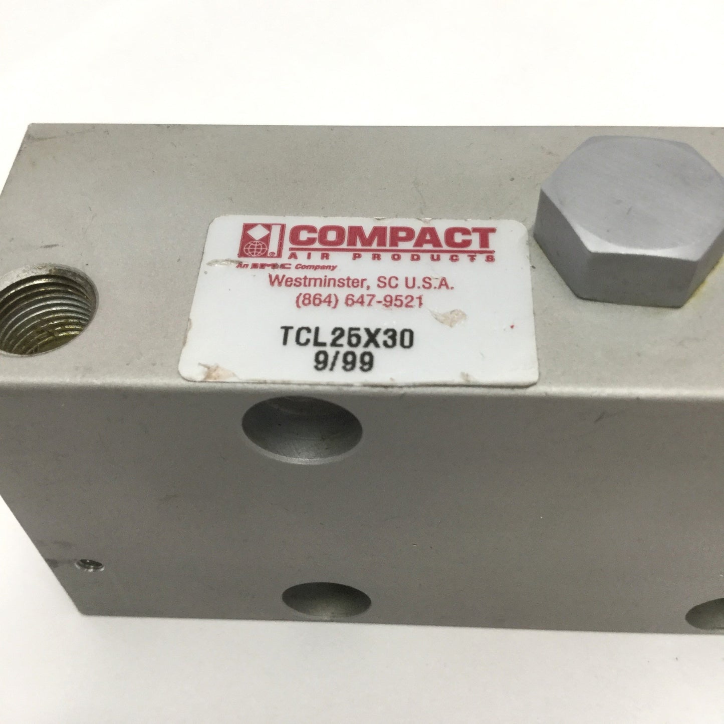 Used Compact TCL25X30 90° Rotary Left Twist Clamp Cylinder 30mm Stroke, 25mm Bore