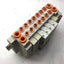 Used Bank of 3 SMC Solenoid Valves, 3x SV2300-5FU, 3-Pos 5-Way, Center Closed