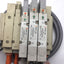 Used Bank of 3 SMC Solenoid Valves, 3x SV2300-5FU, 3-Pos 5-Way, *Bad Connection*