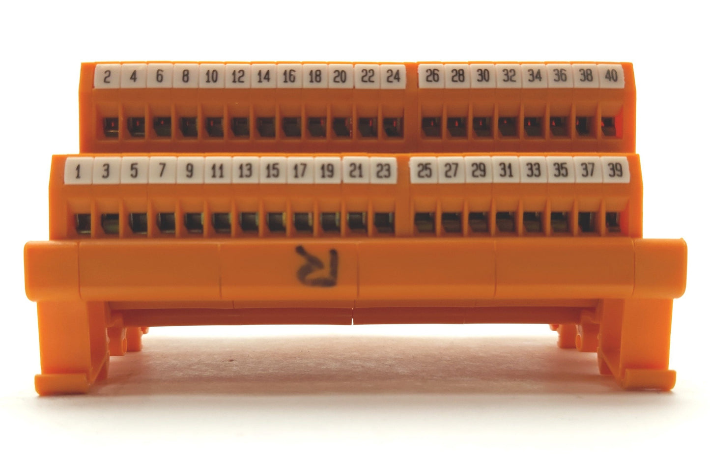 Used Weidmuller 914897/67 Breakout Board, IDC40 40-Pin Male Ribbon to Screw Terminals