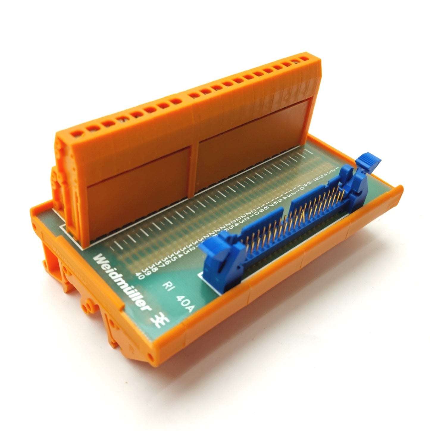 Used Weidmuller 914897/67 Breakout Board, IDC40 40-Pin Male Ribbon to Screw Terminals