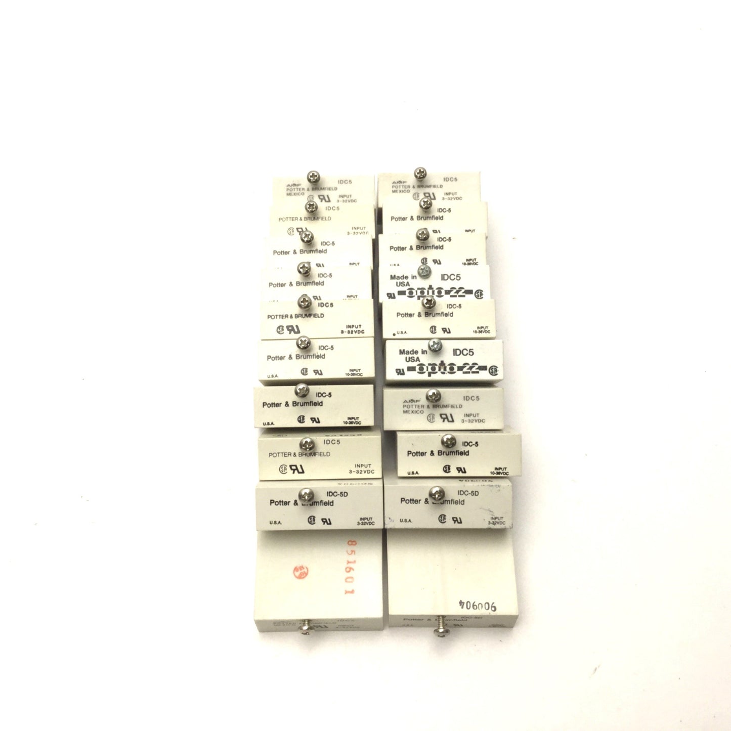 Used Lot Of 20 Potter & Brumfield IDC5 Solid State Relay DC Input Module Logic: 5VDC