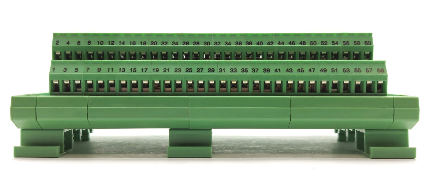 Used Phoenix Contact FLKM-60 Breakout Board, IDC60 60-Pin Male to Screw Terminals