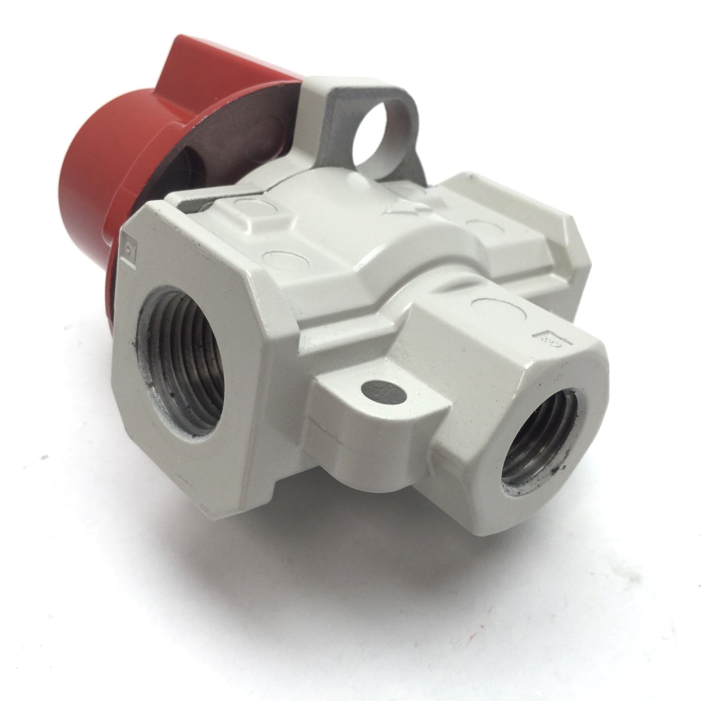 Used SMC VHS30-N03B-Z Pneumatic Lock-Out Valve, Ports: 3/8" NPT 1/4" NPT, 15-150psi