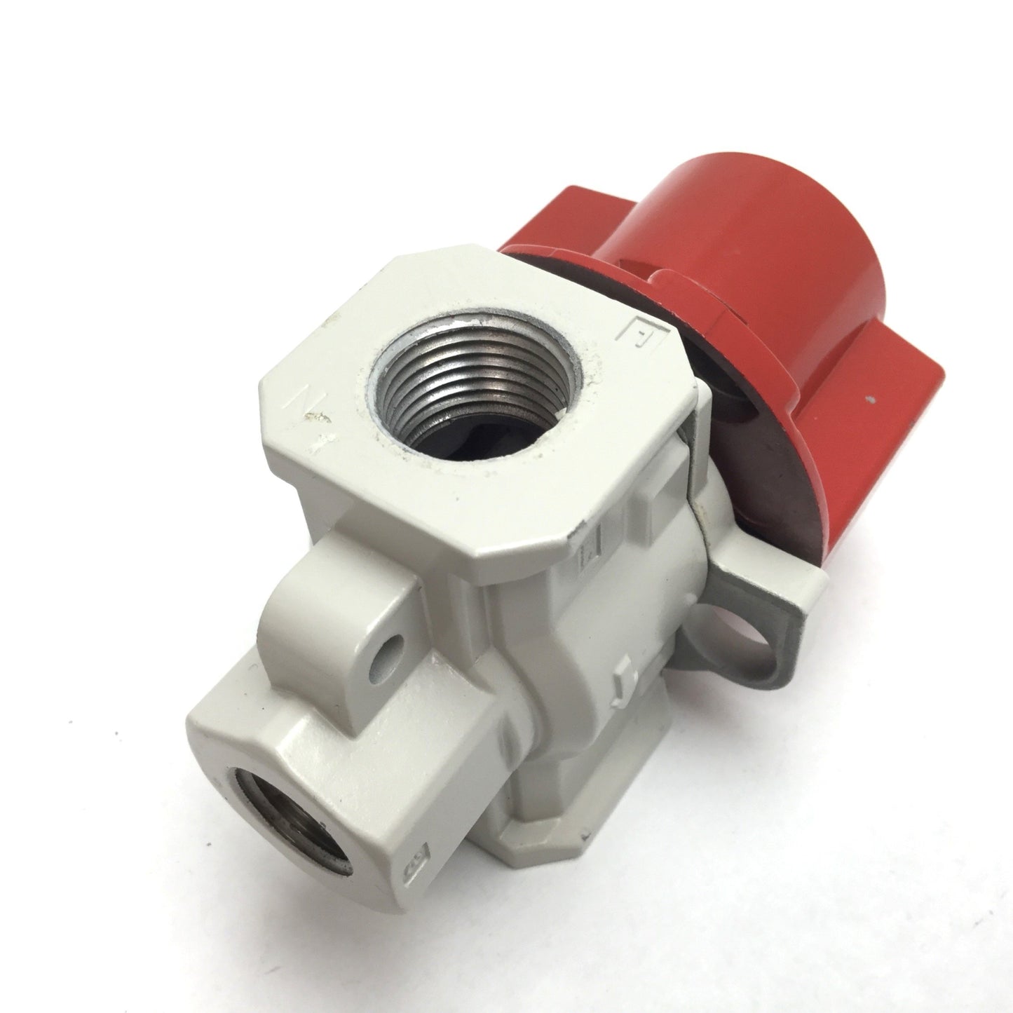 Used SMC VHS30-N03B-Z Pneumatic Lock-Out Valve, Ports: 3/8" NPT 1/4" NPT, 15-150psi