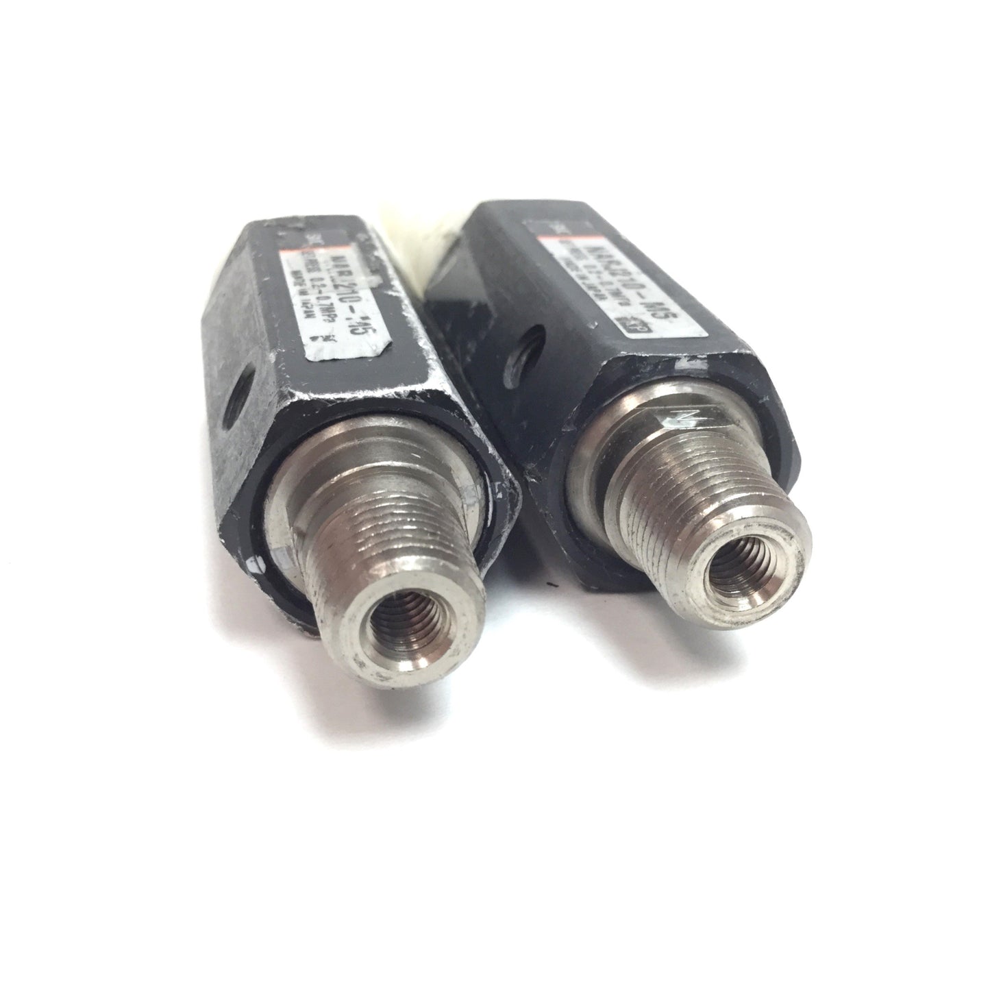 Used Lot of 2 SMC NARJ210-M5 Miniature Regulator, Set Pressure: 0.2-0.7MPa, M5x0.8