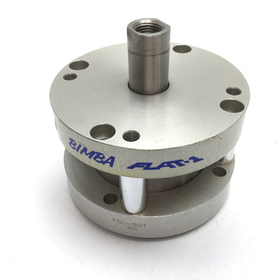 Used Bimba FOD-501 Flat-1 Double End Rod Pneumatic Cylinder, Bore: 2.5", Stroke: 1"