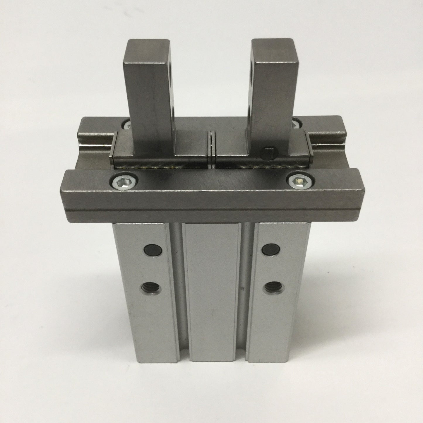 Used SMC MHZL2-25D Parallel Jaw Air Gripper, 2-Finger, 25mm Bore, 22mm Stroke, M5