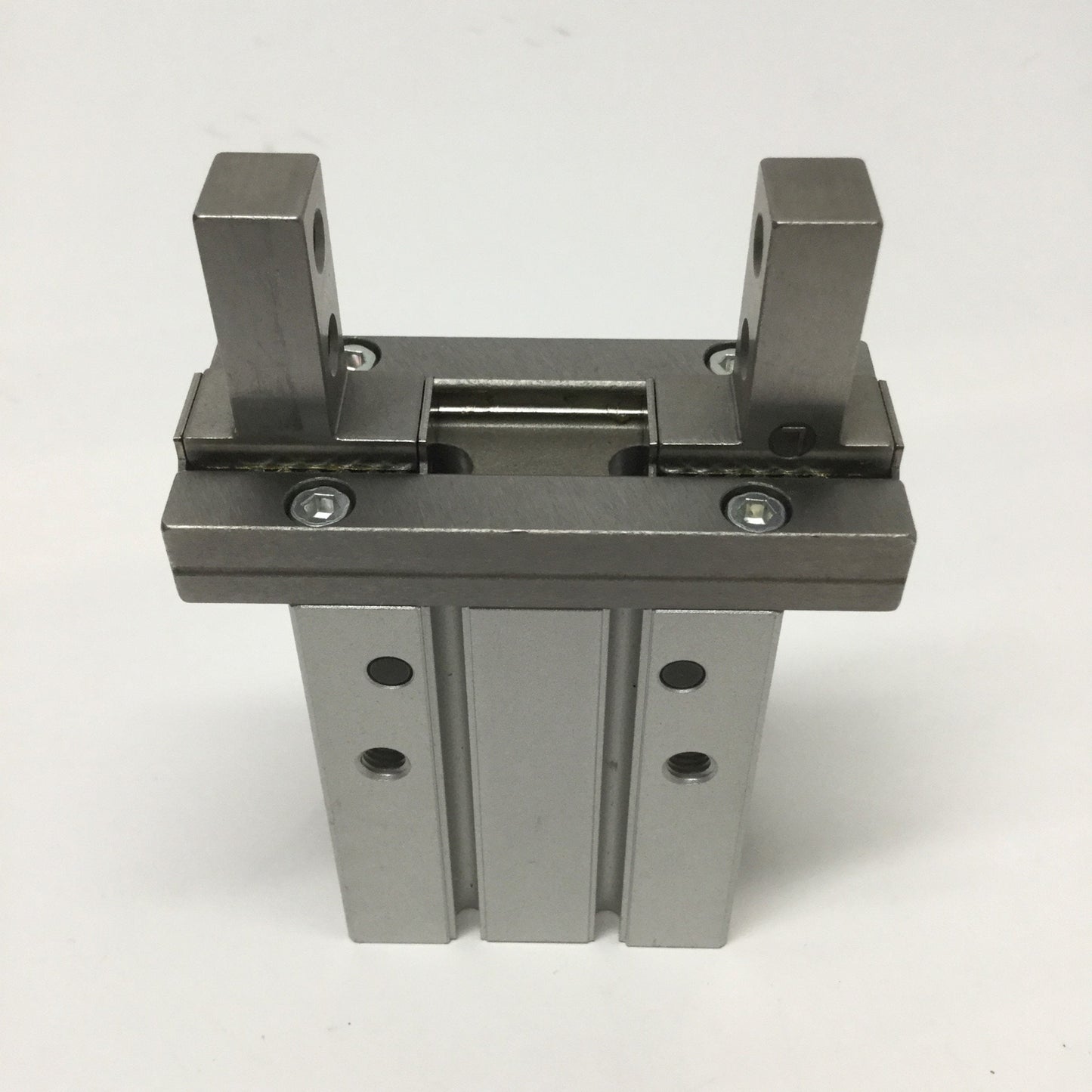 Used SMC MHZL2-25D Parallel Jaw Air Gripper, 2-Finger, 25mm Bore, 22mm Stroke, M5