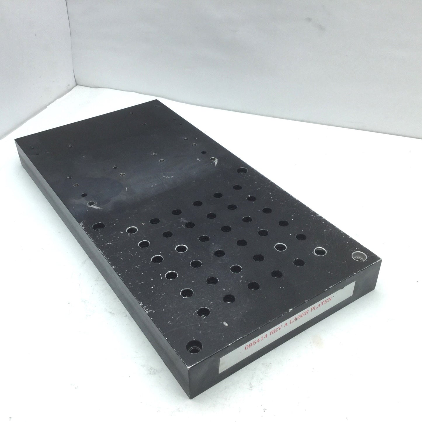 Used Aluminum Bread Board Plate, 36x 1/4-20 Tapped Holes, 15.25x8x1.5"