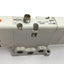 Used SMC EVS7-6-FHG-D-3ZRM0 Solenoid Valve, 3-Position 5-Port, Closed Center, 4-Pin