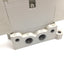 Used SMC EVS7-6-FHG-D-3ZRM0 Solenoid Valve, 3-Position 5-Port, Closed Center, 4-Pin