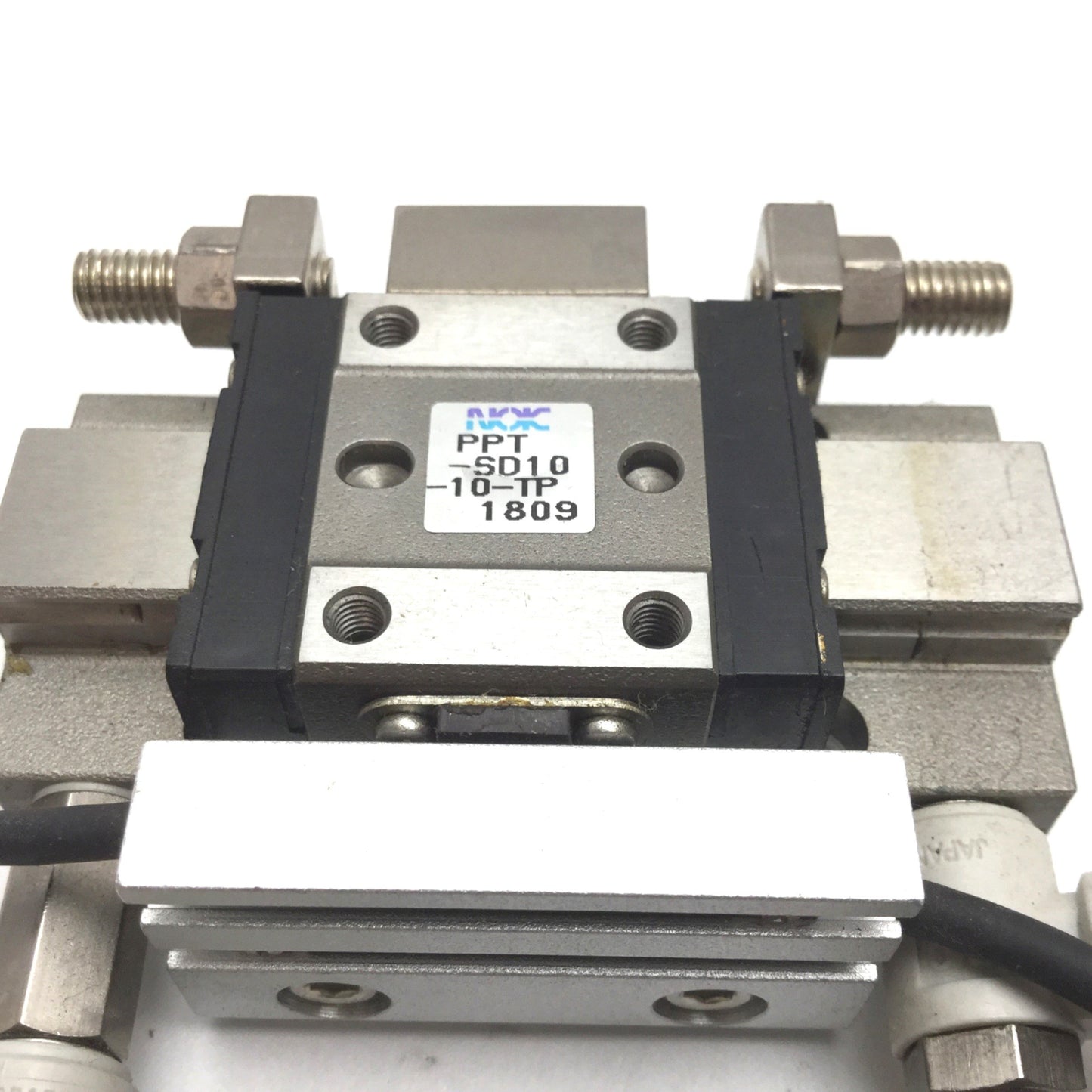 Used Nok New-Era PPT-SD10-10-TP Cylinder With Linear Guide, Bore: 10mm, Stroke: 10mm
