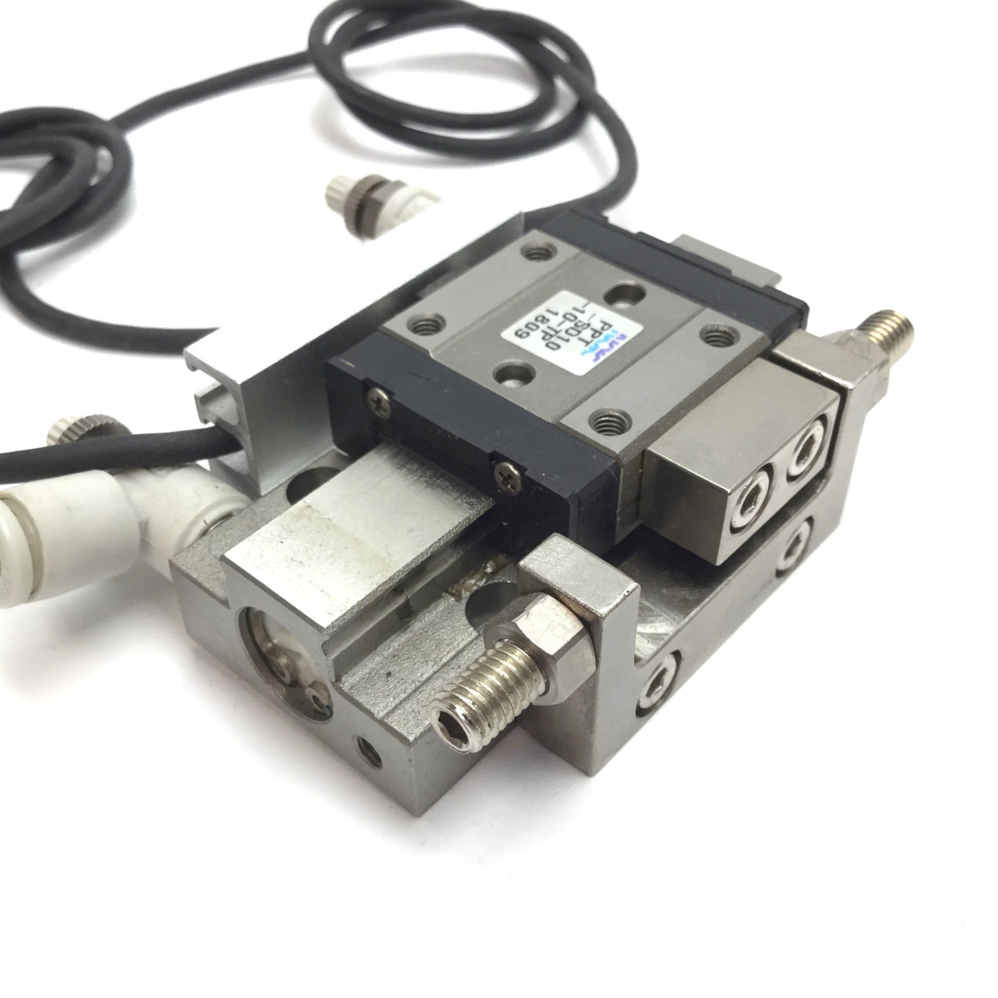 Used Nok New-Era PPT-SD10-10-TP Cylinder With Linear Guide, Bore: 10mm, Stroke: 10mm