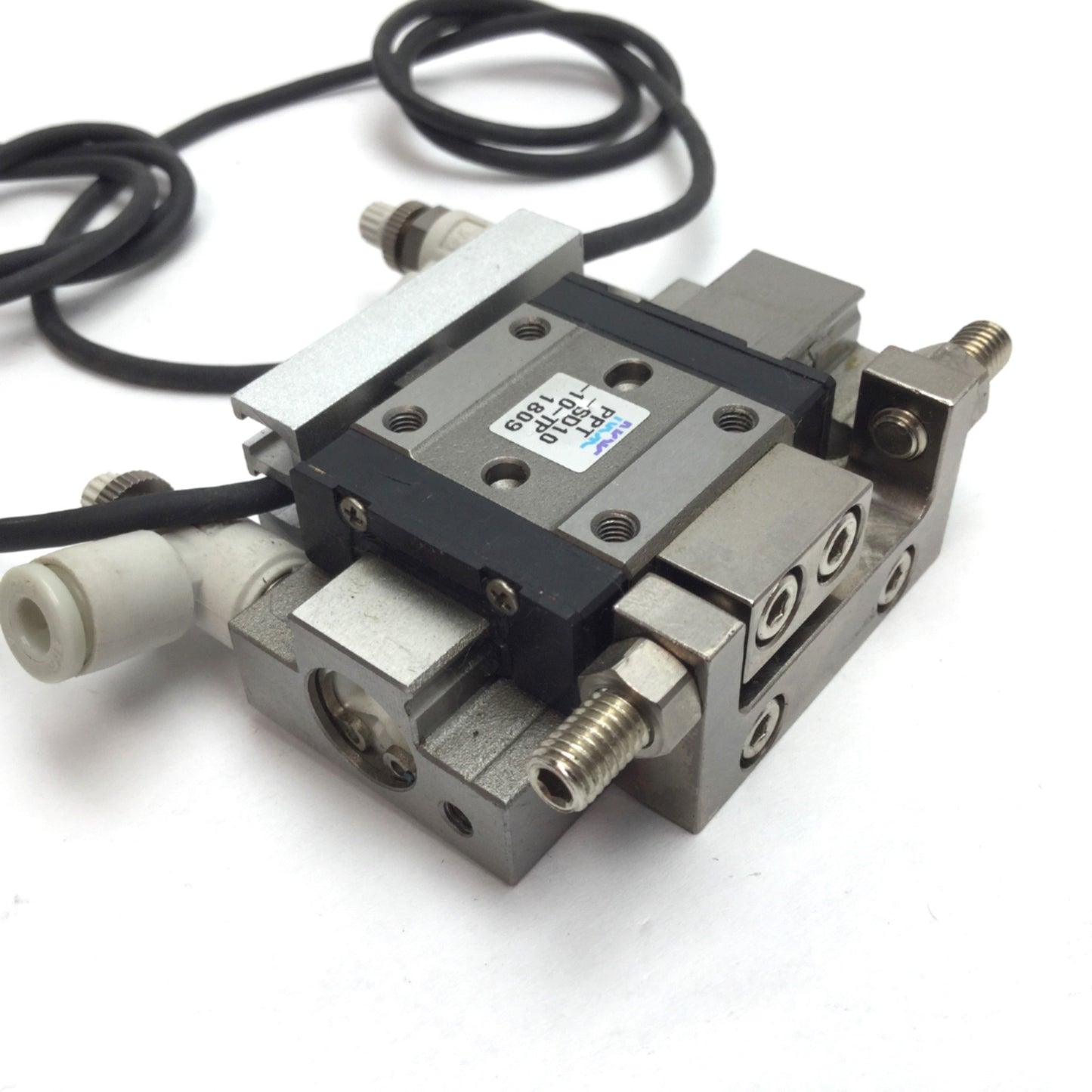Used Nok New-Era PPT-SD10-10-TP Cylinder With Linear Guide, Bore: 10mm, Stroke: 10mm