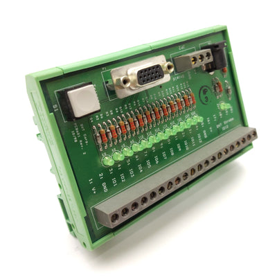 Used DVT PCB601 Rev. 2 Camera Breakout Board, 15-Pin D-Sub to Screw Terminals, 24VDC
