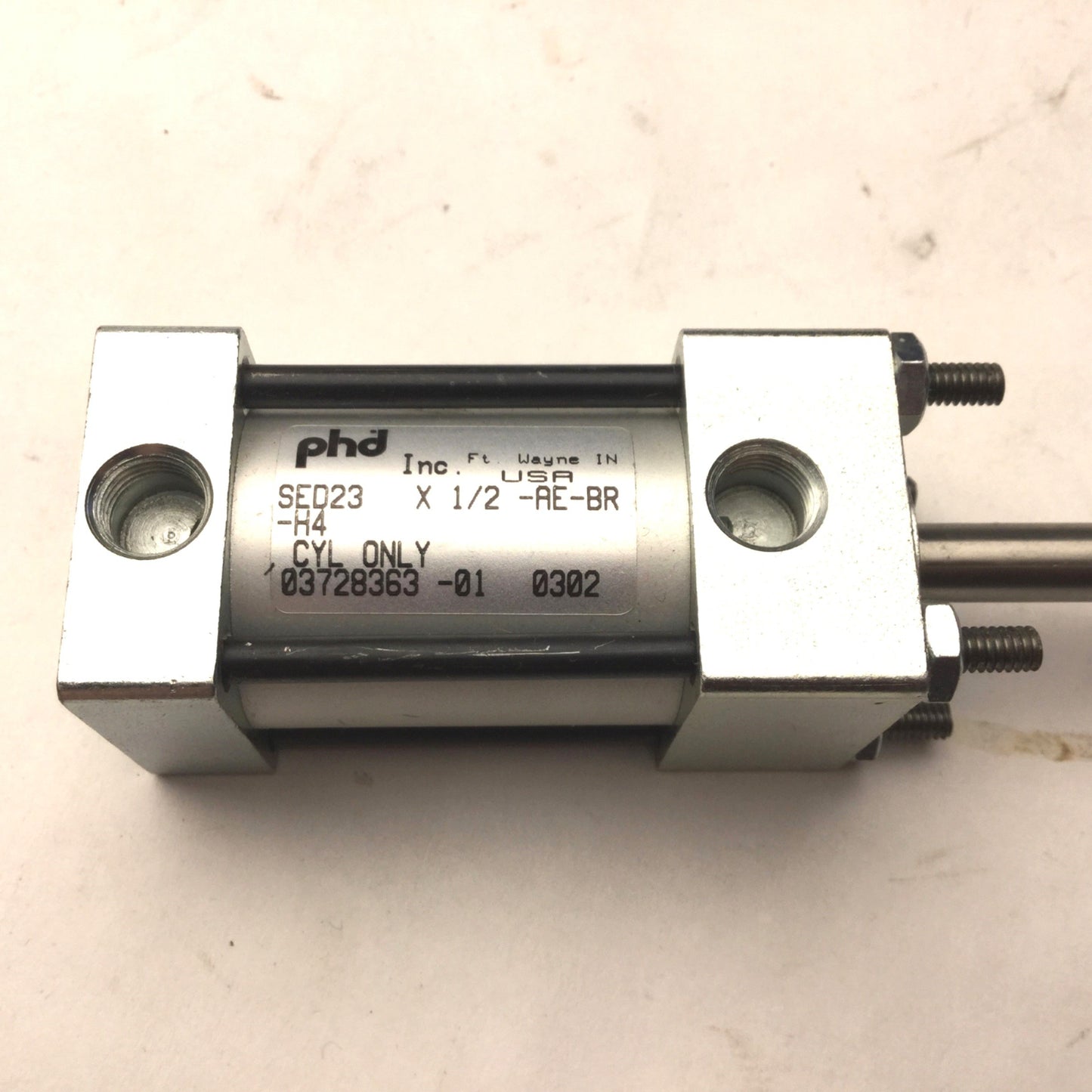 Used PHD SED23X1/2-AE-BR-H4 Pneumatic Cylinder 1/2" Stroke, Shaft Length: 4.25"