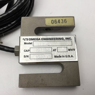 Used OMEGA LCCA-25 High Accuracy S Beam Load Cell Capacity: 25lbs Thread: 1/4"-28