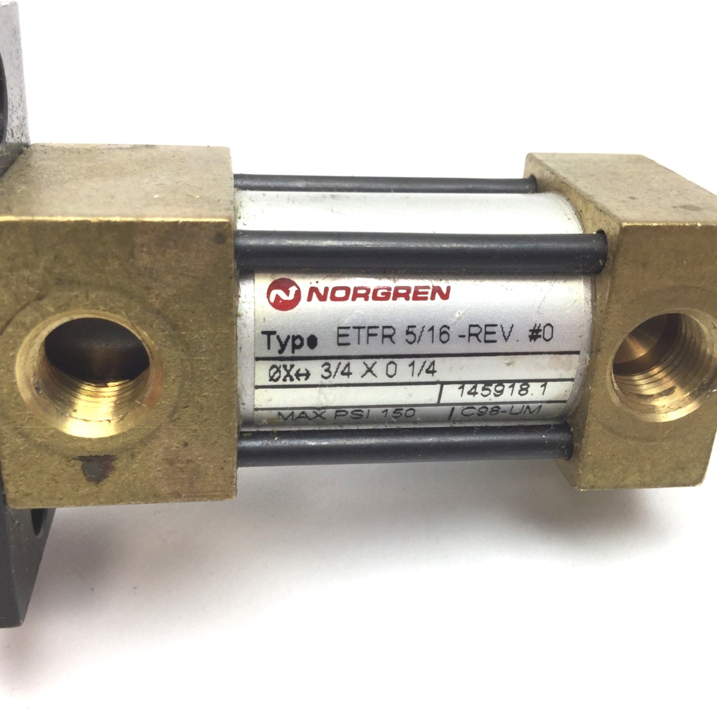 Used Lot of 2 Norgren ETFR5/16-REV#03/4X01/4 Pneumatic Cylinder Bore 3/4" Stroke 1/4"