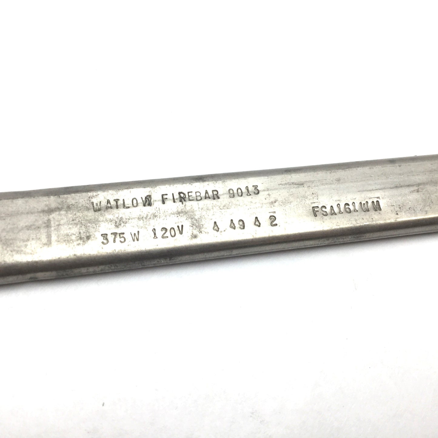 Used Watlow FSA161WM Firebar Single Ended Heater, Heated Length: 12", 120VAC 375W