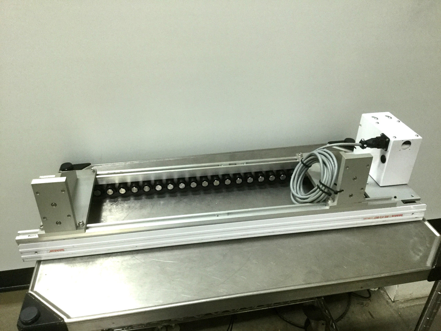Used Quickdraw 801544-RP MR Series Slip Roller Conveyor, 30" Long, Voltage 24VDC 2.5A