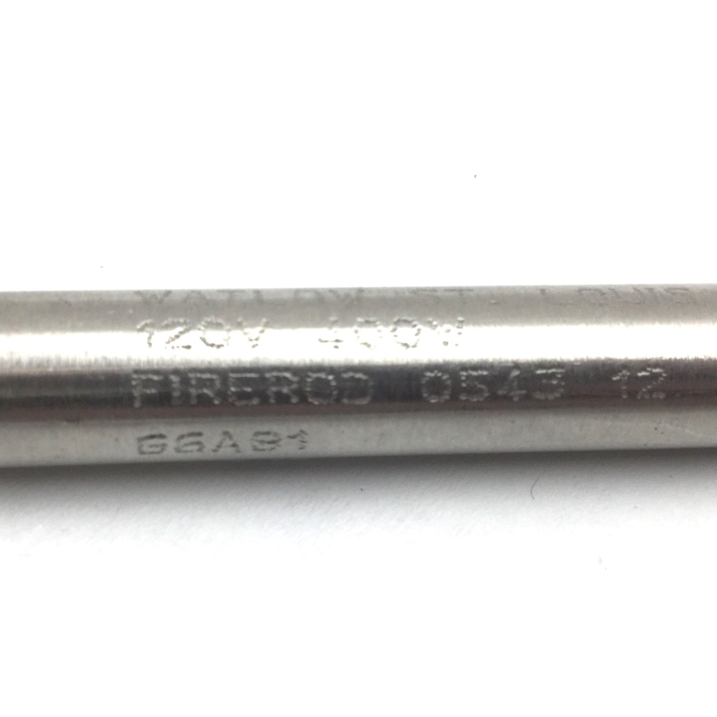 Used Watlow G6A81 Firerod Cartridge Heater, Sheath: 6" x 0.375", 120VAC 400W