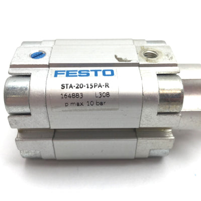 Used Festo STA-20-15PA-R Roller Stopper Cylinder Single Acting Bore 20mm Stroke 15mm
