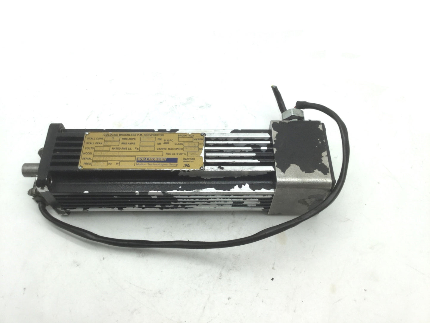 Used Kollmorgen M-105-A-12 Goldline Servomotor, 230VDC, 5300 RPM, 70mm