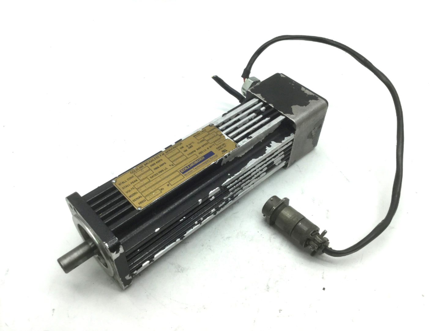 Used Kollmorgen M-105-A-12 Goldline Servomotor, 230VDC, 5300 RPM, 70mm