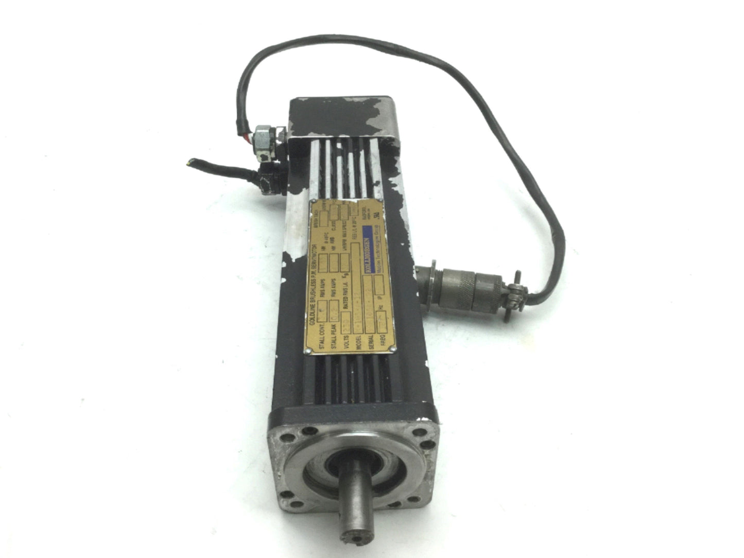 Used Kollmorgen M-105-A-12 Goldline Servomotor, 230VDC, 5300 RPM, 70mm