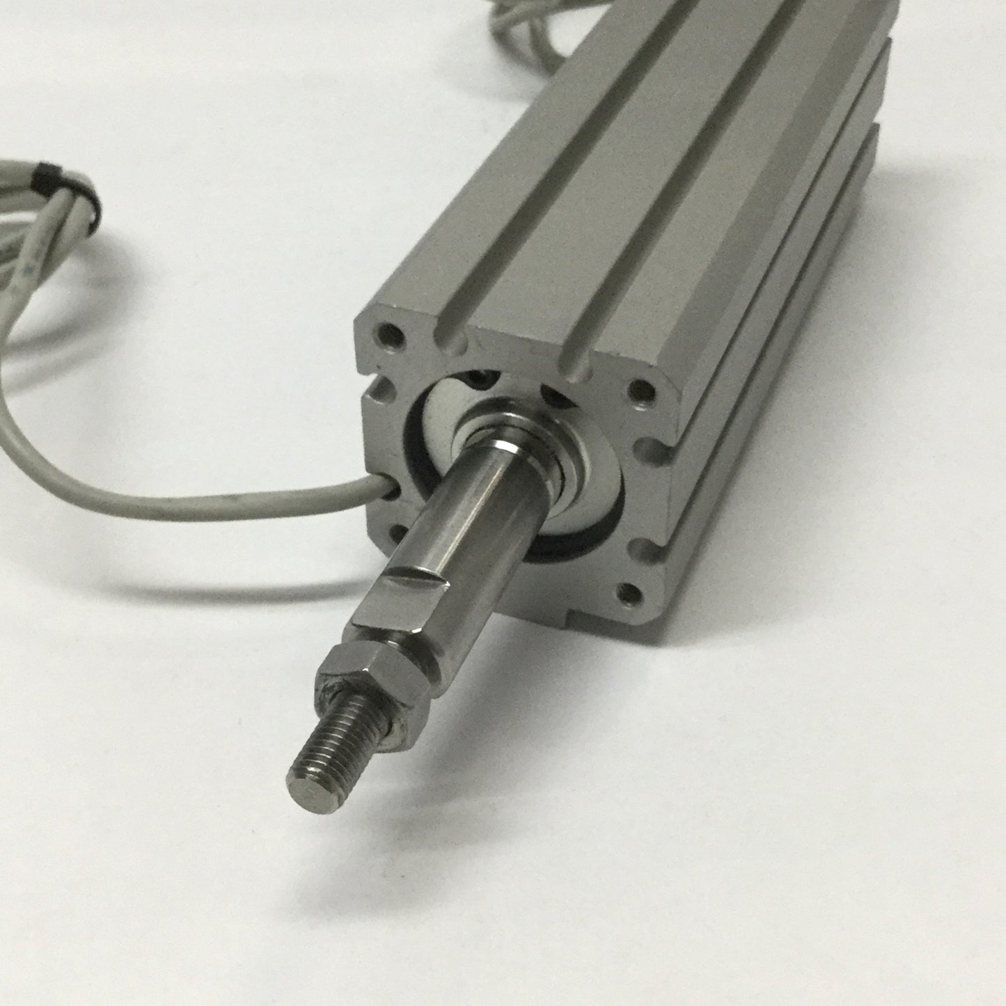 Used SMC NCDQ8A106-300 Compact Pneumatic Cylinder 1-1/16" Bore, 3" Stroke w/ Switches