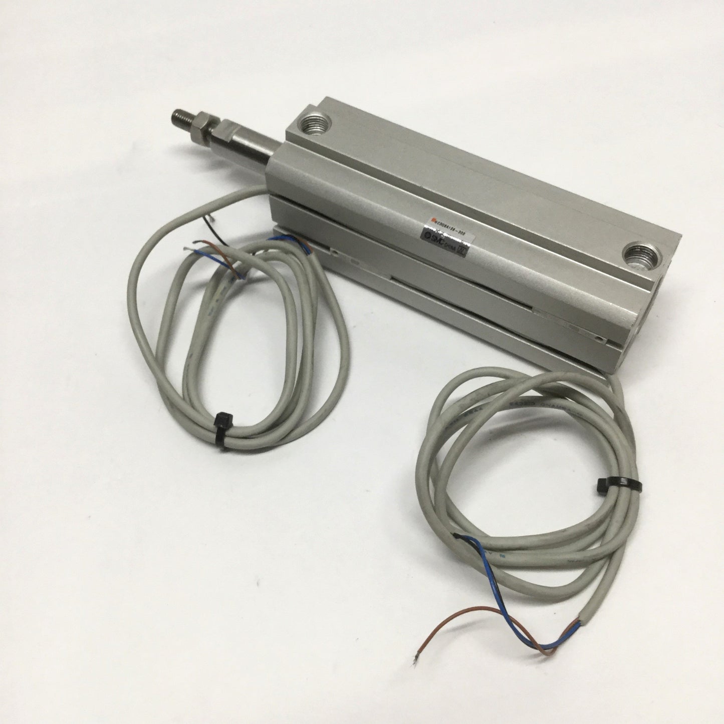 Used SMC NCDQ8A106-300 Compact Pneumatic Cylinder 1-1/16" Bore, 3" Stroke w/ Switches