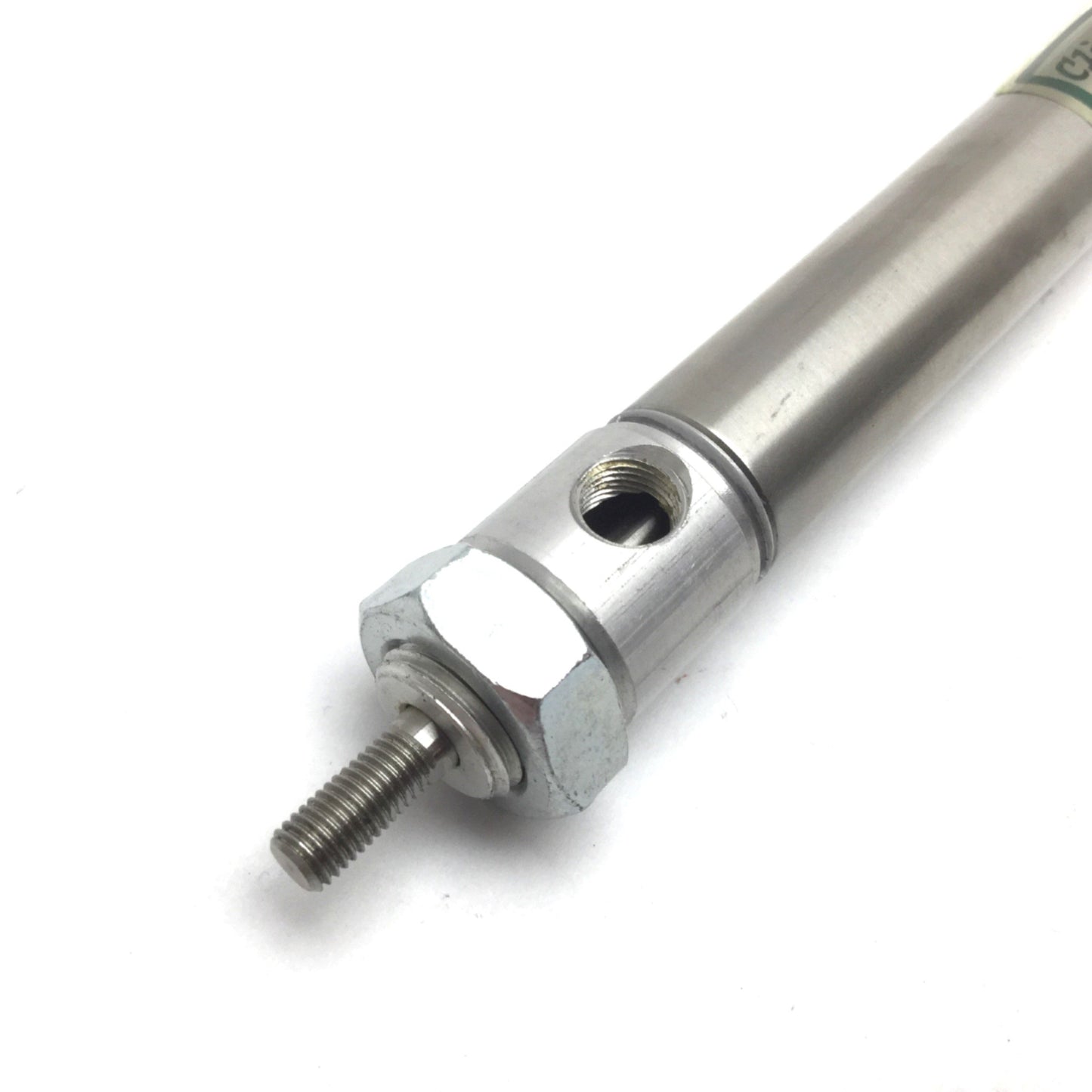 Used Clippard SDR-12-6 Pneumatic Cylinder, Bore: 3/4", Stroke: 6", 1/8" NPT, 250psi