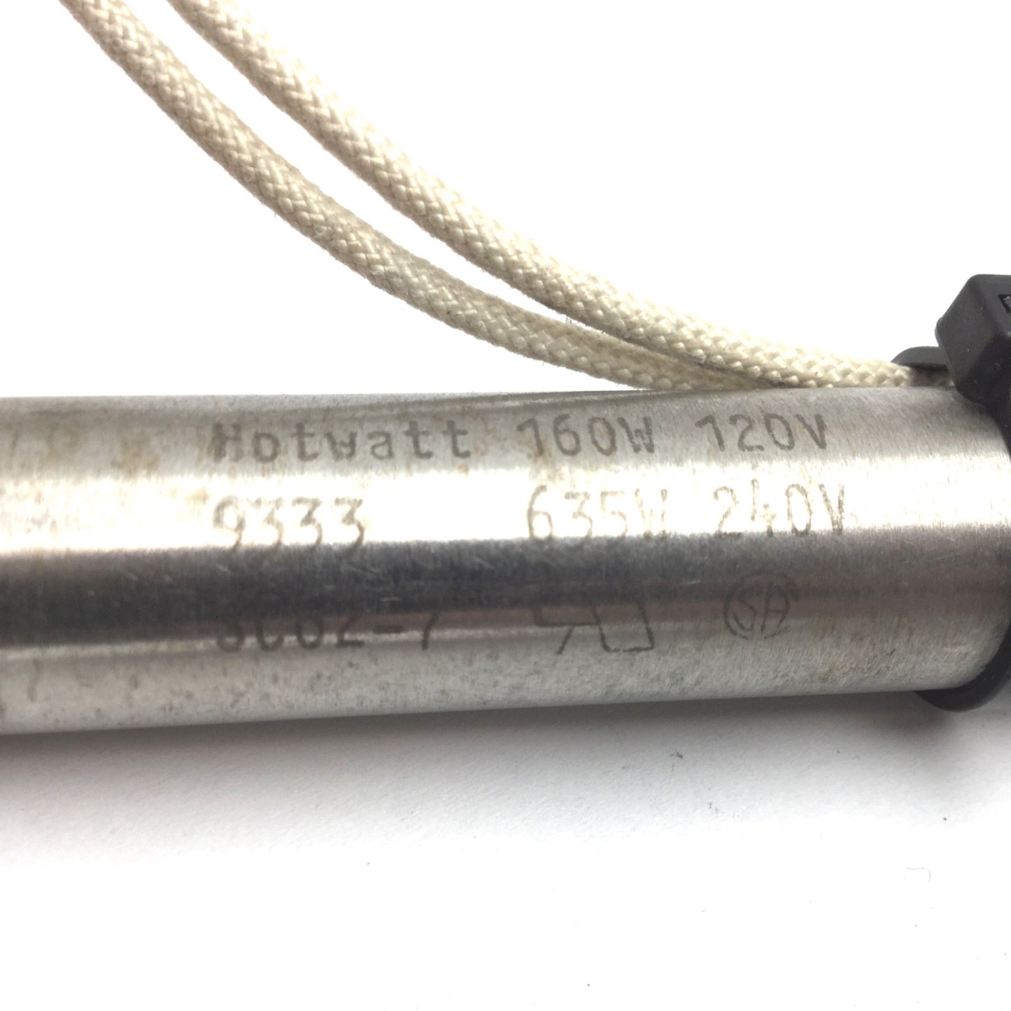 Used Hotwatt SC62-7 Cartridge Heater, Sheath: 7" x 0.625", 120V 160W, 240V 635W